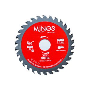 DISCO DE SIERRA 4-1/2" x 7/8", 30 DIENTES PARA MADERA